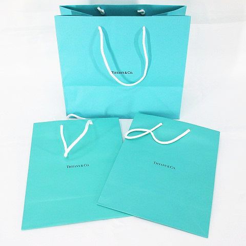 現行品Tiffanyティファニー　ミニショッパー　紙袋　ショップ袋 ティファニー「TIFFANY&Co 」ミニショッパー アクセサリー箱
