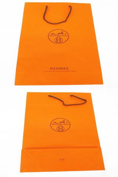 エルメス HERMES 紙袋 3枚セット ショッパー ショップ袋 オレンジ系
