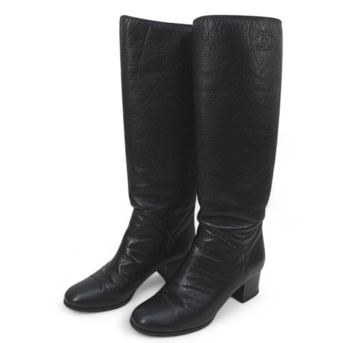 CHANEL シャネル ロングブーツ 37.5 CHANEL シャネル ブーツ ロングブーツ 37.5