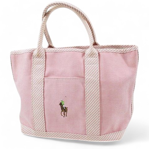 ラルフローレン RALPH LAUREN トートバッグ ポニーステッチ ストライプ