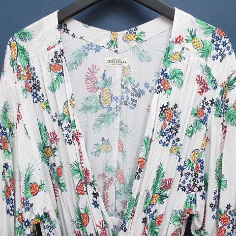 レア♡長襦袢　キューピー　犬　正絹　無双袖　♯3502 リサイクル着物】白無垢 正絹 Bランク 身丈185cm 裄丈62.5cm