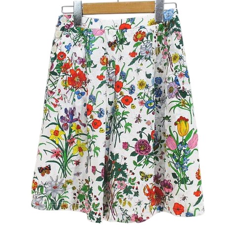 GUCCI　パンツ　総柄　花柄　蝶　蛇　ヴィンテージ加工　イタリア製　近年モデル GUCCIパンツ総柄花柄蝶蛇ヴィンテージ加工イタリア製近年モデル