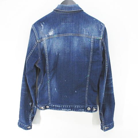 Dsquared2 デニムジャケット 48 ダメージ加工 ストレッチ イタリア製