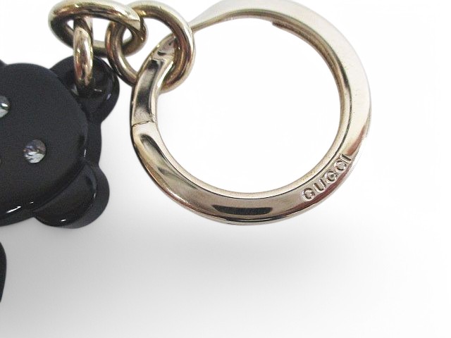 GUCCI テディベア クリスタルストーン付 キーホルダー チャーム イタリア製 GUCCI テディベア クリスタルストーン付 キーホルダー チャーム