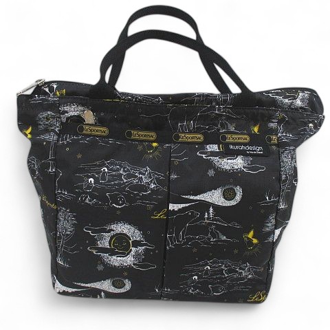 LeSportsac ikura h design ボストンバッグ 黒総柄セット LeSportsac ikura h design ボストンバッグ 黒総柄セット - メルカリ