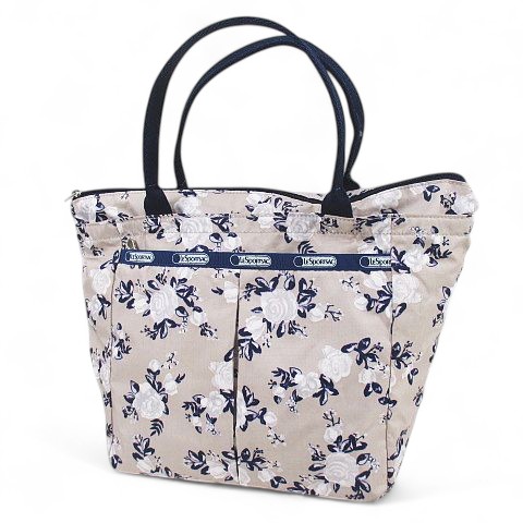 レスポートサック LesportSAC トートバッグ フラワー柄 ベージュ