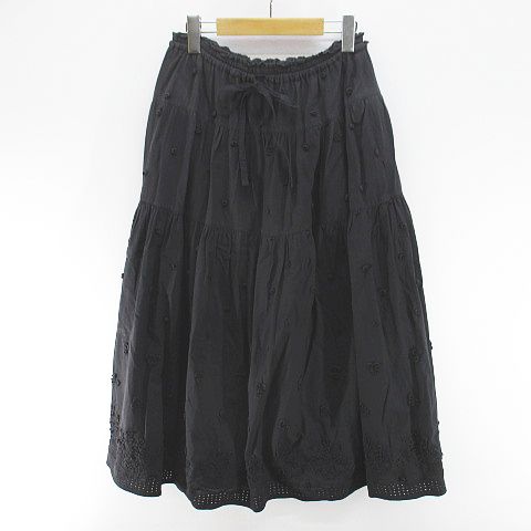 ピンクハウス スカート 黒・柄 ピンクハウス ドルチェpt.吊りスカート 黒 