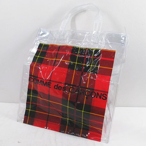 コムデギャルソン COMME des GARCONS トートバッグ チェック ロゴ 