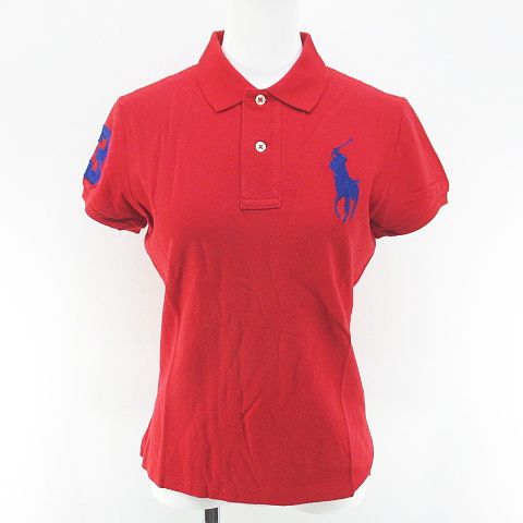 ラルフローレン RALPH LAUREN 半袖 ポロシャツ カットソー L 赤系 