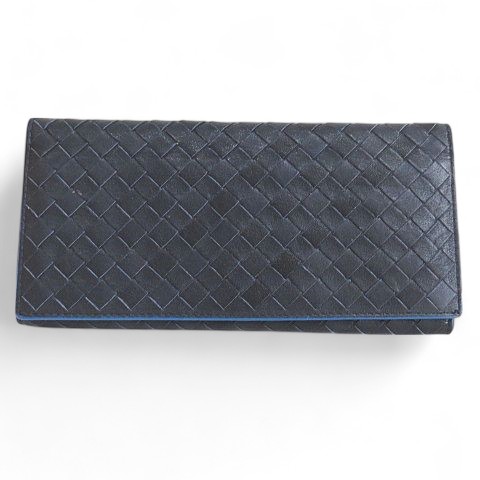 ボッテガ長財布 黒/青