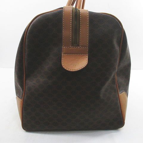 セリーヌ CELINE ボストンバッグ 旅行鞄 マカダム柄 ブラウン 茶