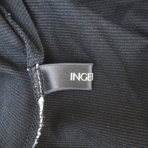 インゲボルグ INGEBORG 長袖 ニットカーディガン 13 黒系 ブラック かぎ編み 刺繍 レース リボン ストレッチ 日本製 レディース インゲボルグ INGEBORG 長袖 ニットカーディガン 13 黒系