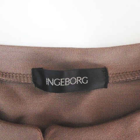 インゲボルグ INGEBORG 長袖 カーディガン 茶系 ブラウン 花 モチーフ ビーズ スナップボタン 日本製 レディース インゲボルグ INGEBORG 長袖 カーディガン 茶系 ブラウン 花