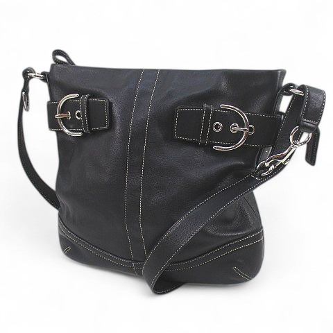 タグ付COACH ボディバッグ ショルダー レザー 5446 ブラック コーチ