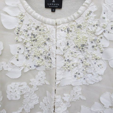 ★LANVIN★ランバン★白タンクトップカーディガンセット★刺繍★美品★素敵★ ☆LANVIN☆ランバン☆白タンクトップカーディガンセット☆刺繍
