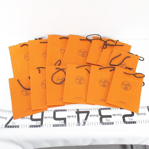 ■エルメス■ショッパー紙袋／13点／サイズ各種セット売りです エルメス HERMES 13枚セット 紙袋 ショッパー ショップ袋 純正 付属品