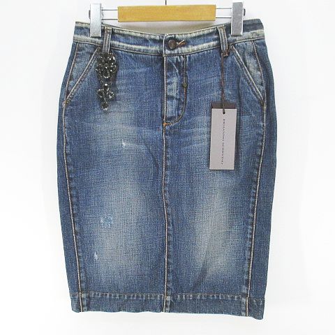 未使用品 エルマノシェルビーノ ERMANNO SCERVINO 膝丈 タイトスカート 