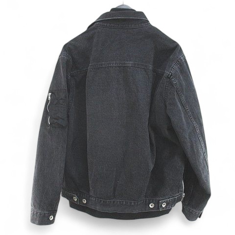 sacai ドッキングデニムジャケットブルゾン sacai - Sacai サカイ デニムジャケット ナイロンドッキングの