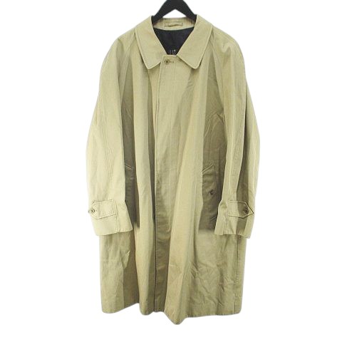 ダンヒル dunhill ステンカラーコート ロング丈 比翼 42 ベージュ系  
