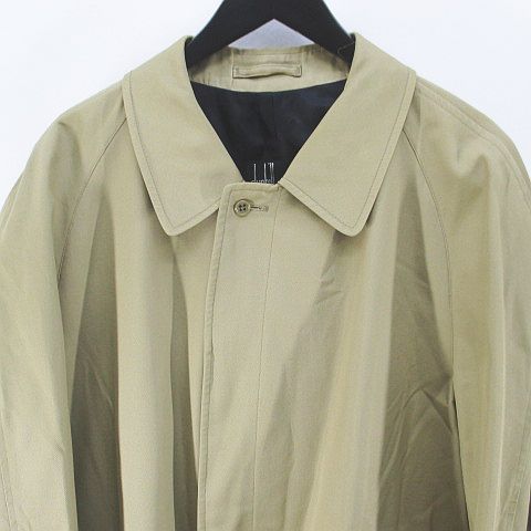 ダンヒル dunhill ステンカラーコート ロング丈 比翼 42 ベージュ系  