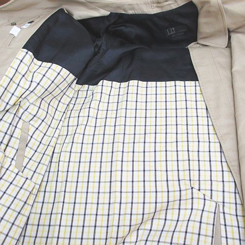 ダンヒル dunhill ステンカラーコート ロング丈 比翼 42 ベージュ系  