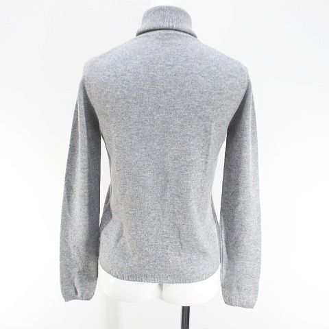 マーロ malo 長袖 ニット セーター タートルネック カシミヤ 38 灰系