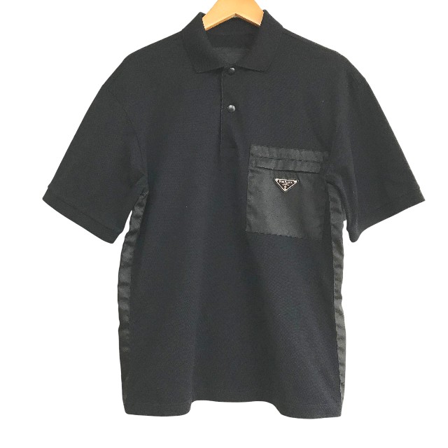 プラダ PRADA UJN536 半袖 ポロシャツ ナイロンディティール 三角 
