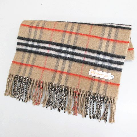 バーバリーズ Burberrys ウール マフラー ノバチェック フリンジ  
