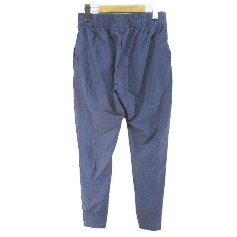 ナイキ NIKE DRI-FIT ジョガーパンツ ロング丈 S 紺系 ネイビー ストレッチ ロゴ プリント ポケット レディース