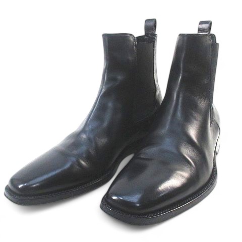 【中古】エルメネジルドゼニア Ermenegildo Zegna 72-A0492X サイドゴアブーツ 5.5 2E ブラック 黒系 レザー エルメネジルドゼニア Ermenegildo Zegna 72-A0492X サイドゴアブーツ