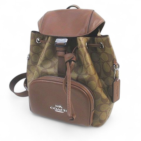 【中古】コーチ COACH CR130 リュックサック シグネチャー  ブラウン 茶系 レザー  レディース コーチ COACH CR130 リュックサック シグネチャー ブラウン 茶系