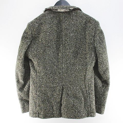 【中古】ユニティ U-Ni-Ty テーラード ジャケット 緑系 グリーン メランジ フリンジ ボタン 裏地 メンズ ユニティ U-Ni-Ty テーラード ジャケット 緑系 グリーン メランジ