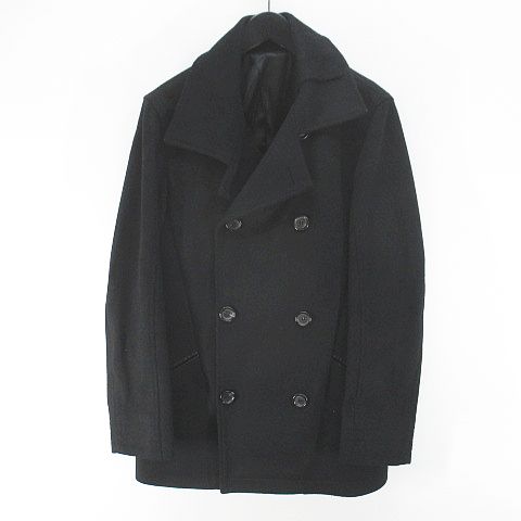 ジュリアーノフジワラ GIULIANO FUJIWARA ピーコート 46 黒系 ブラック  