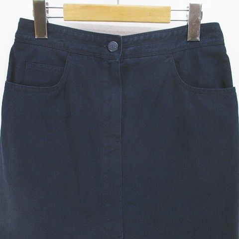【中古】シャネル CHANEL 03P P21358V12201 AJ421 膝丈 タイトスカート スカート 38 紺系 ネイビー イタリア製 スリット 無地 レディース シャネル CHANEL 03P P21358V12201 AJ421 膝丈 タイトスカート