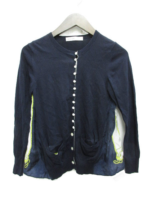 サカイラック sacai luck カーディガン ニット 長袖 背切替 くるみ 