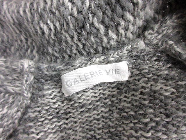 トゥモローランド GALERIE VIE グレー系のロングカーディガン TOMORROWLAND ニット セーター セール ウールカシミヤ Vネックロングカーディガン （カーディガン