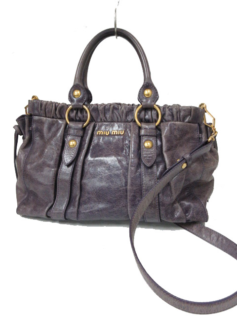 ミュウミュウ miumiu ショルダーバッグ ハンドバッグ 2WAY レザー 