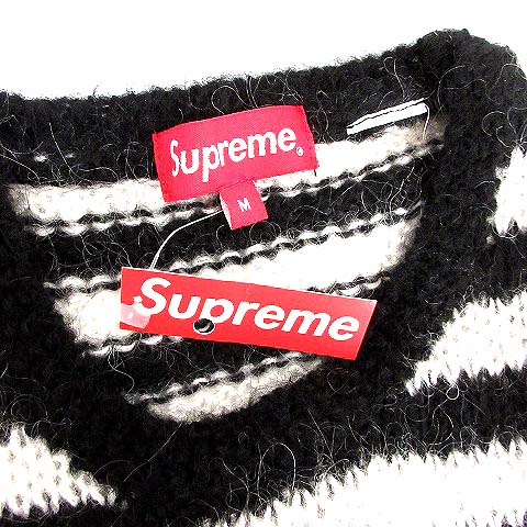 未使用品 シュプリーム SUPREME 19AW ニット モヘヤ ボーダー セーター 
