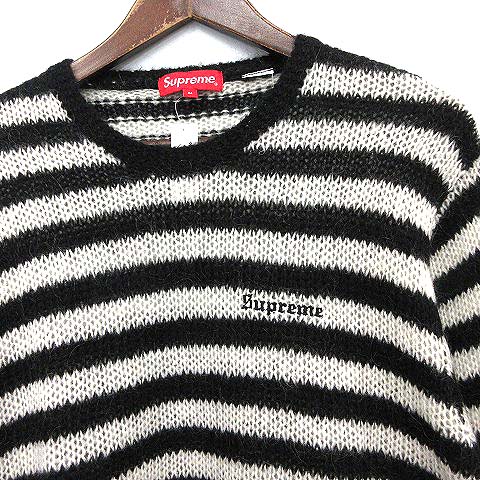 未使用品 シュプリーム SUPREME 19AW ニット モヘヤ ボーダー セーター 