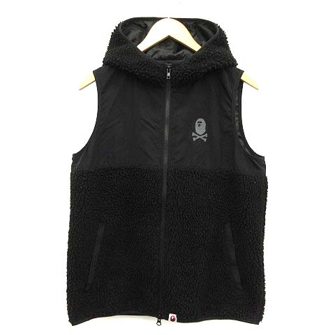アベイシングエイプ A BATHING APE PIRATE ベスト ボア ジップアップ 