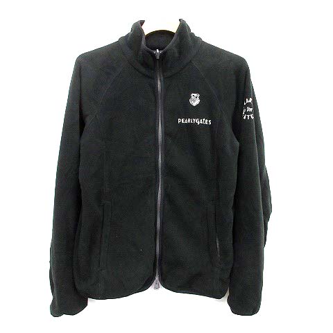 パーリーゲイツ PEARLY GATES フリース ジャケット ブルゾン 1 黒 /☆G  
