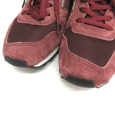 ニューバランス NEW BALANCE スニーカー シューズ スエード 24.5 赤紫