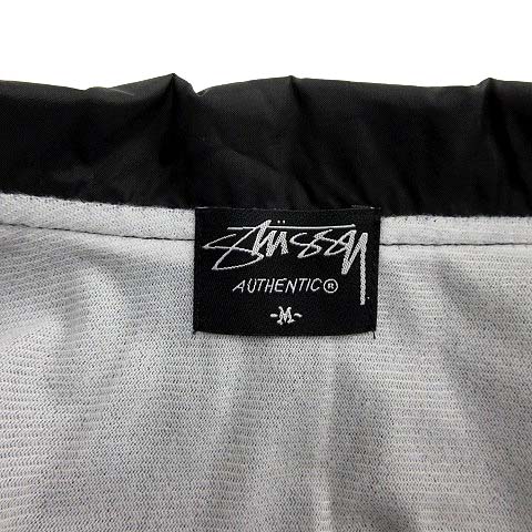 ステューシー STUSSY コーチジャケット ロゴ プリント M 黒 ブラック