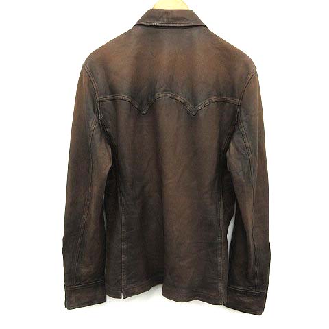 ラルフローレン RALPH LAUREN シャツジャケット 革ジャン ラムレザー