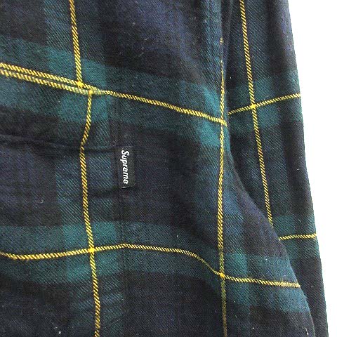 シュプリーム SUPREME ネルシャツ チェック 長袖 ボタンダウン L 