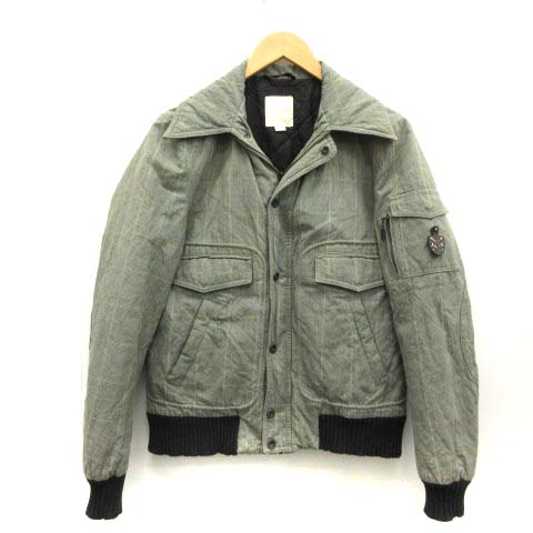 ディーゼル Diesel ブルゾン 中綿ジャケット ジップアップ チェック S グレー Tk メンズ 081 ベクトルパーク
