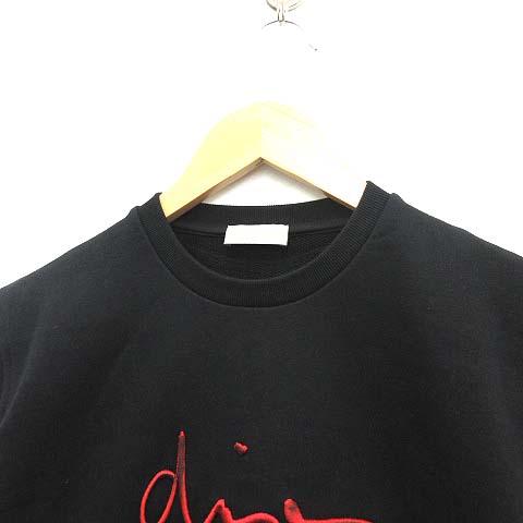 ディオールオム Dior Homme 18aw スウェット トレーナー 長袖 ロゴ 刺繍 Xs 黒 ブラック Kh メンズ 081 102002180059 ベクトルパーク