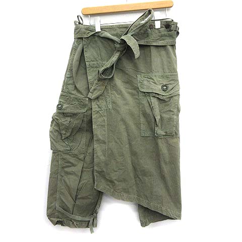 キャピタル kapital カーゴパンツ ラップ ハーフ 格子柄 チェック S  