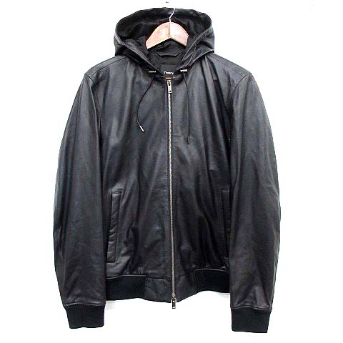 セオリー theory 18AW パーカー レザー ジャケット ラムレザー フード  