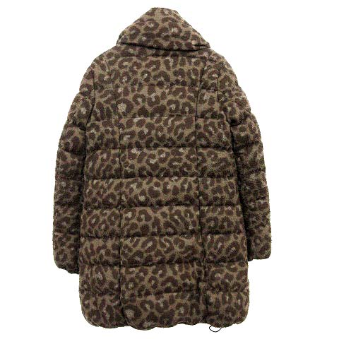 タトラス TATRAS ダウンコート レオパード ヒョウ柄 ロング 01 茶 